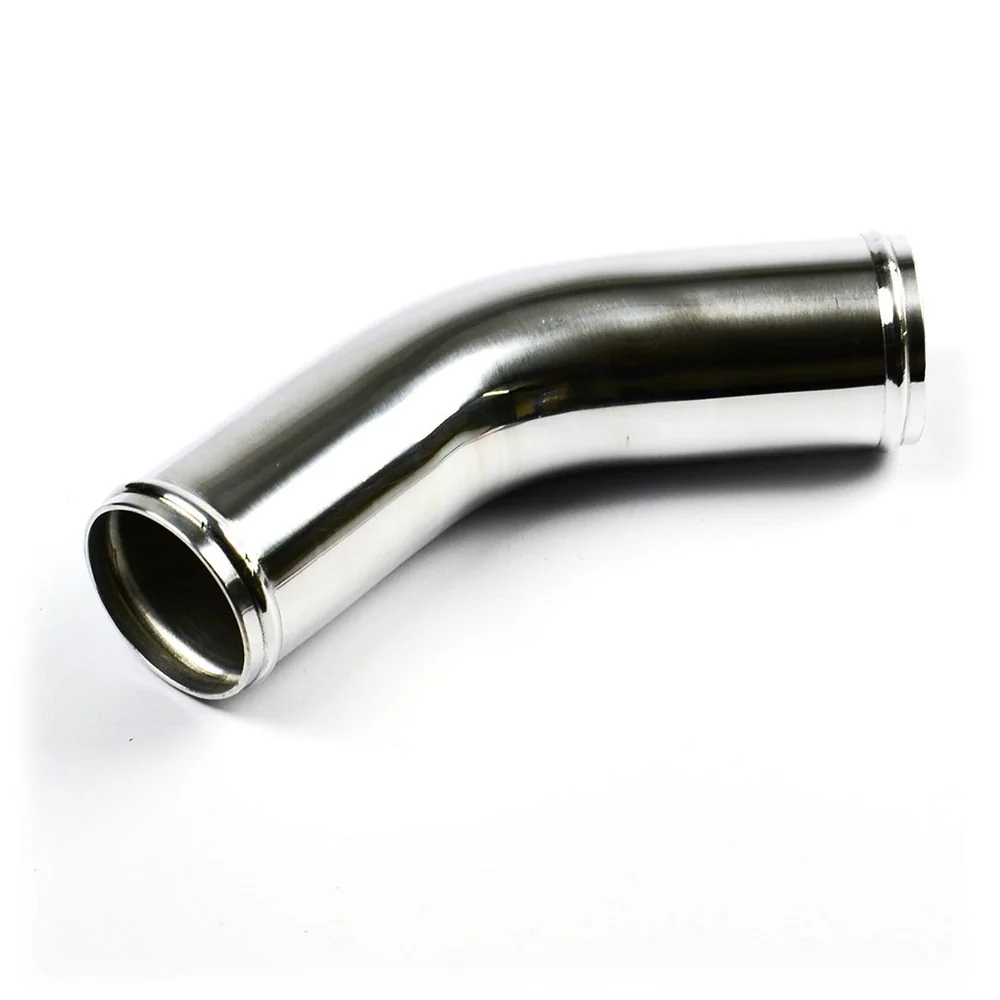 SAAS SAP7645P - 3 Inch (76mm) Diameter 45 Degree Angled Polished Aluminium Intercooler Pipe - Image 3